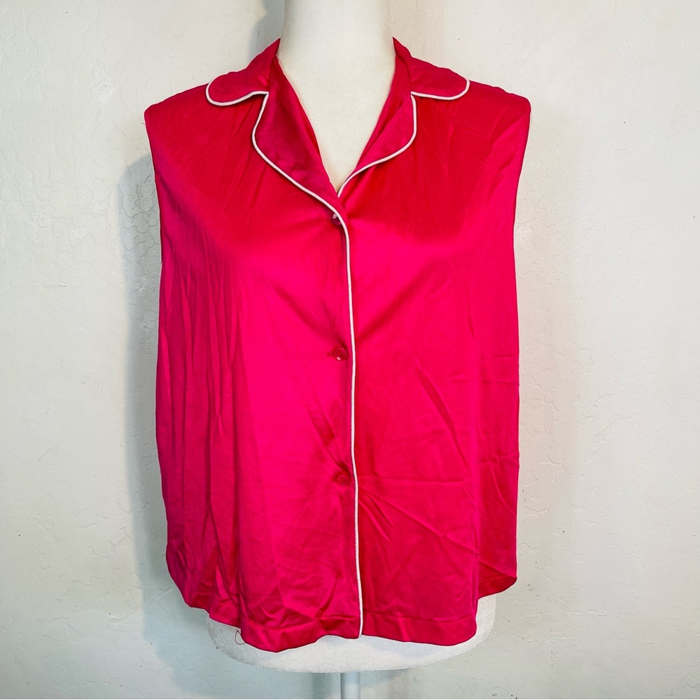 Vintage 90s Just For Women SEARS Plus Size 1X Button Down Pajama Top Button Down